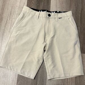 NWT Hurley All Terrain Space Dye Hybrid 9" Shorts Mens Size 28 Walkshorts Beige